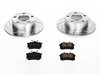 ES#3157131 - K515 - Power Stop Z23 Evolution Sport Rear Brake Kit (245mm) - A performance rear axle upgrade featuring precision cross-drilled & slotted rotors, low-dust carbon-fiber ceramic pads, and a premium stainless steel hardware kit. - Power Stop - Volkswagen