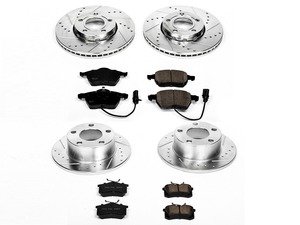 ES#3157176 - K529 - Power Stop Z23 Evolution Sport Front & Rear Brake Kit (288mm/245mm) - A complete 4-wheel performance brake upgrade featuring drilled & slotted rotors and low-dust carbon-fiber ceramic pads. - Power Stop - Volkswagen