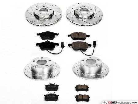 ES#3157176 - K529 - Power Stop Z23 Evolution Sport Front & Rear Brake Kit (288mm/245mm) - A complete 4-wheel performance brake upgrade featuring drilled & slotted rotors and low-dust carbon-fiber ceramic pads. - Power Stop - Volkswagen