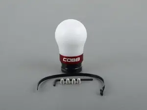 COBB Knob - White Knob with Race Red Ring