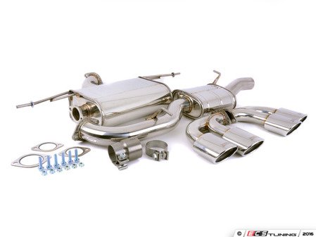ES#3142891 - HS14GFRG3S - 3" Cat-Back Exhaust System - Resonated - Featuring quad oval, stainless steel tips - Invidia - Volkswagen