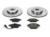 ES#3156726 - K2963 - Power Stop Z23 Evolution Sport Front Brake Kit (312mm) - A high-performance front axle upgrade featuring precision cross-drilled & slotted vented rotors, low-dust carbon-fiber ceramic pads, and replacement installation hardware. - Power Stop - Audi Volkswagen