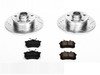 ES#3157123 - K513 - Power Stop Z23 Evolution Sport Rear Brake Kit (226mm) - A direct-fit upgrade with drilled & slotted zinc-plated rotors and low-dust carbon-fiber ceramic pads. - Power Stop - Volkswagen