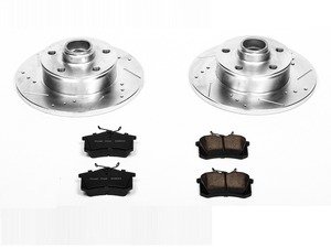 ES#3157123 - K513 - Power Stop Z23 Evolution Sport Rear Brake Kit (226mm) - A direct-fit upgrade with drilled & slotted zinc-plated rotors and low-dust carbon-fiber ceramic pads. - Power Stop - Volkswagen