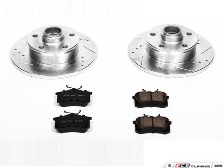 ES#3157123 - K513 - Power Stop Z23 Evolution Sport Rear Brake Kit (226mm) - A direct-fit upgrade with drilled & slotted zinc-plated rotors and low-dust carbon-fiber ceramic pads. - Power Stop - Volkswagen