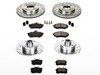 ES#3156840 - K376 - Power Stop Z23 Evolution Sport Front & Rear Brake Kit (256mm/226mm) - A direct-fit performance upgrade with drilled & slotted zinc-plated rotors and low-dust carbon-fiber ceramic pads. - Power Stop - Volkswagen