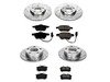 ES#3156651 - K2800 - Power Stop Z23 Evolution Sport Front & Rear Brake Kit (288mm/244mm) - A performance complete 4-wheel upgrade featuring drilled & slotted rotors and low-dust carbon-fiber ceramic pads. - Power Stop - Volkswagen