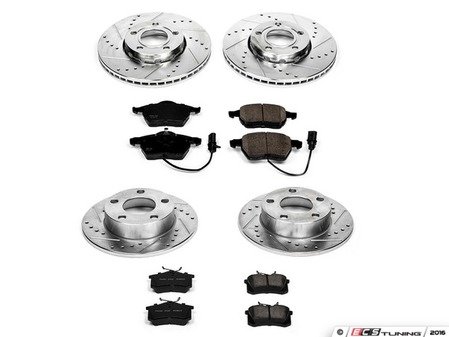 ES#3156651 - K2800 - Power Stop Z23 Evolution Sport Front & Rear Brake Kit (288mm/244mm) - A performance complete 4-wheel upgrade featuring drilled & slotted rotors and low-dust carbon-fiber ceramic pads. - Power Stop - Volkswagen