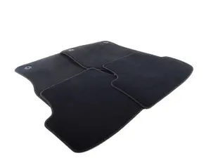 Carpeted Floor Mat Set - Black