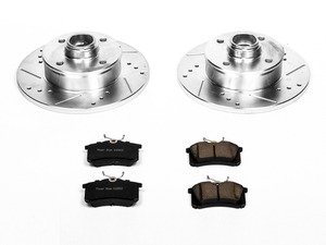 ES#3156836 - K369 - Power Stop Z23 Evolution Sport Rear Brake Kit (226mm) - A direct-fit upgrade with drilled & slotted zinc-plated rotors and low-dust carbon-fiber ceramic pads. - Power Stop - Volkswagen