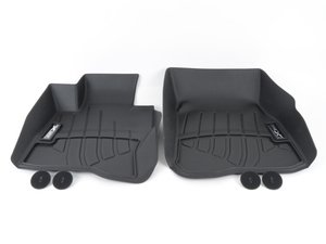 ES#3083233 - 82112286108 - Front All Weather Rubber Floor Mat Set - Black - Heavy duty all weather liners with raised edges, the ultimate in all weather protection - Genuine BMW - BMW