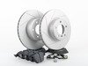 ES#3143713 - 6753221KT4 - Performance Front Brake Service Kit - Featuring ECS GEOMET slotted rotors and Hawk HPS pads - Assembled By ECS - 