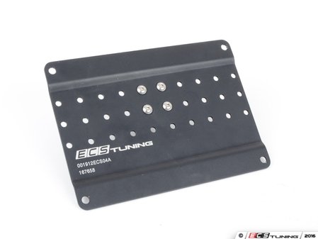 ES#3183582 - 001912c0102aKT13 - ECS License Plate Mount with extension - Non-invasive, low profile, & fully adjustable - ECS - BMW MINI