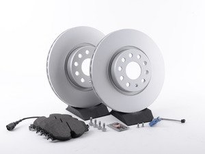 ES#2975816 - 1K0615301AAAKT1 - Front Brake Service Kit - Featuring Meyle rotors and ECS DD23 "Daily Driver" ceramic pads. - Assembled By ECS - Audi