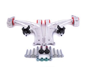ES#3022534 - 017047ECS01-01KT -  Upgraded Aluminum Lower Control Arm Kit - With ECS Polyurethane Bushings, Hardware and Ball joints  - Includes LIGHTWEIGHT Aluminum Control Arms with Pre-Installed ECS Poly Bushings, hardware and ball joints - Assembled By ECS - Audi Volkswagen