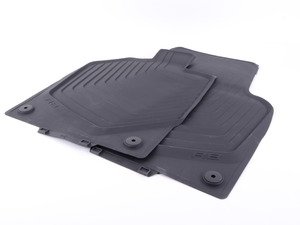 ES#3030301 - 4S1061221041 - Front Floor Mats - Black - A set of two front floor mats tagged with the R8 emblem - Genuine Volkswagen Audi - Audi