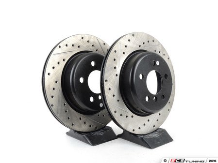 ES#3033136 - 34216775287CDS - Cross-Drilled & Slotted Brake Rotors - Rear  - This design removes performance robbing outgas and material dust caused by braking - StopTech - BMW