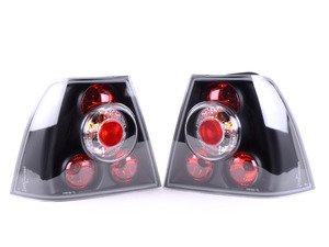 ES#3021583 - LTJET99JMTM - Sedan Tail Light Set - Black - Stylish aftermarket tail lights for your MK4 Jetta sedan with a black housing - Spec-D Tuning - Volkswagen
