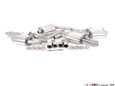 ES#2827382 - SSXAU256 - Cat-Back Exhaust System - Resonated - 2.37" stainless steel with quad 80mm polished tips - Milltek Sport - Audi
