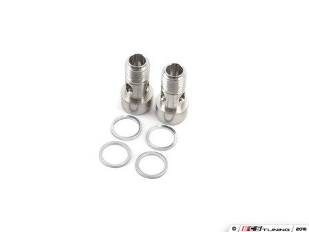 ES#3176242 - 06A145541JKT -  Turbo Coolant Line Install Kit (Supply) - Consists of banjo bolts and crush washers for a complete supply line install - Assembled By ECS - Audi
