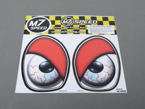 ES#3089005 - 92-9009 - M7 Eye Decal Set - Bloodshot Red - Add some eyes to your engine bay wheel well - M7 Speed - MINI