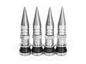 ES#3170872 - 4PCVSW/SPKPOL - Aluminum Valve Stems With Spike Caps - Polished - Lightweight anodized valve stems with spiked caps - Sickspeed - BMW Volkswagen MINI