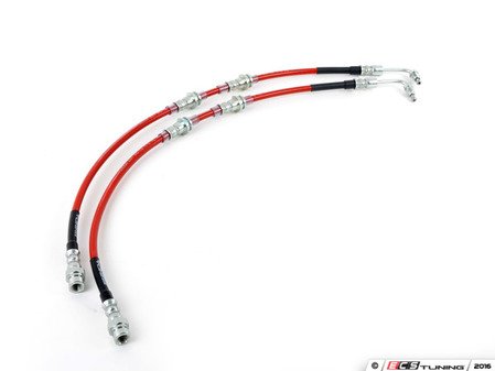 ES#2608531 - 002813ECS01A - Front Exact-Fit Stainless Steel Brake Lines  - Front set of DOT-compliant lines for an improved pedal feel - ECS - Audi