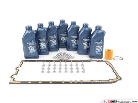 ES#3173509 - 11137548031KT - Oil Pan Gasket replacement kit - Includes new pan gasket, hardware and a oil service kit - Assembled By ECS - BMW