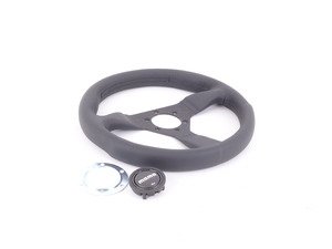 ES#3060350 - MCL32BK1B - MOMO Montecarlo Steering Wheel - Black Stitch 320mm  - Customize your driving experience with this fine leather steering wheel - MOMO - Audi BMW Volkswagen Mercedes Benz MINI Porsche