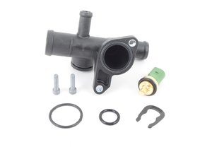 ES#2771158 - 06A121132APKT5 - Cooling Flange Replacement Kit - Cure the common coolant leak coming from the back of your engine compartment - Assembled By ECS - Audi