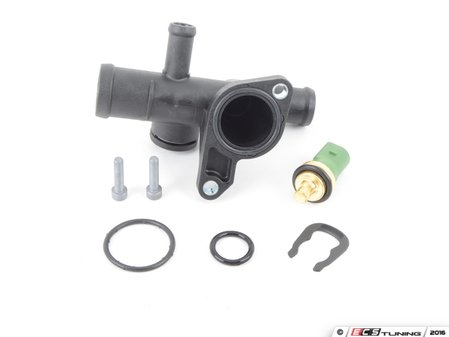 ES#2771158 - 06A121132APKT5 - Cooling Flange Replacement Kit - Cure the common coolant leak coming from the back of your engine compartment - Assembled By ECS - Audi