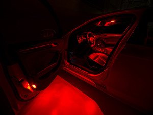 ES#3137497 - 019396ECS01KT5 - LED Door Puddle Lighting Kit - Red - Transform you door puddle lighting with new LED bulbs from Ziza - ZiZa - Audi