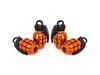 ES#3176351 - 4PCORGVSGRENADE - Grenade Valve Stem Caps - Orange - Lightweight anodized spike valve stem caps measuring 1.57" high - Sickspeed - BMW Volkswagen MINI