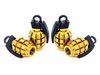 ES#3170889 - 4pcGOLDVSGrenade - Grenade Valve Stem Caps - Gold  - Lightweight anodized spike valve stem caps measuring 1.57" high - Sickspeed - BMW Volkswagen MINI