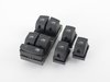 ES#2588656 - 4F0959851F5PRKT - Window Switch Kit - Sabre (Black) - Includes all four interior window switches - Genuine Volkswagen Audi - Audi