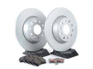 ES#3173591 - 1k0615601adecKT1 - Economy Ceramic Rear Brake Service Kit (282x12) - Coated Meyle Rotors and ECS DD23 Ceramic Brake pads - Only the essentials to perform a brake service. - Assembled By ECS - Audi Volkswagen
