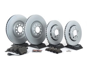 ES#3173671 - 8L0615301KT2 - Economy Ceramic Front & Rear Brake Service Kit (312x25/256x22) - Coated Rotors and ECS DD23 Ceramic Brake pads - Only the essentials to perform a brake service. - Assembled By ECS - Volkswagen