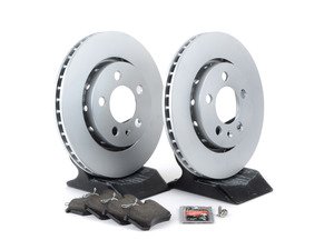 ES#3173669 - 1J0698014KT4 - Economy Rear Brake Service Kit (256x22) - Coated Meyle Rotors and ECS DD23 Ceramic Brake pads - Only the essentials to perform a brake service. - Assembled By ECS - Volkswagen