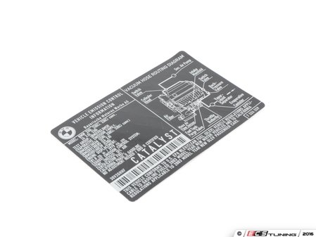 ES#185058 - 71227524559 - Exhaust Emissions Label - Genuine BMW - BMW
