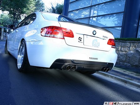 ES#3175915 - 3108-19211 - Carbon Fiber Rear Diffuser - Dual Exhaust - (NO LONGER AVAILABLE) - Individualize your BMW's looks with this carbon fiber rear diffuser - 3D Design - 