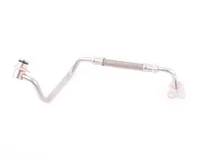 Turbocharger Oil Feed Line with Check Valve