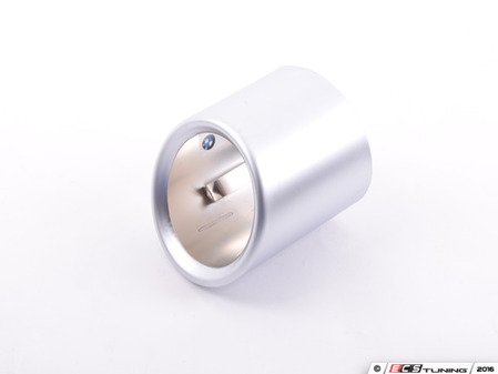 ES#2530481 - 18307618683 - Genuine BMW Exhaust Tip - Priced Each - Genuine BMW Tailpipe Tip brushed aluminum look - Genuine BMW - BMW