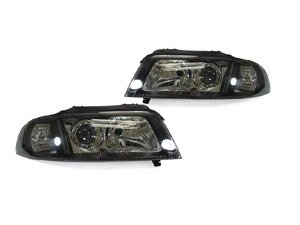 ES#2808088 - 4411137PNDEM2 - Halogen Projector Headlight Set - Black - Ditch those stock headlights! - Depo - Audi