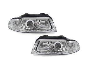 ES#2808087 - 4411137PNDEM - Halogen Projector Headlight Set - Chrome - Ditch those stock headlights! - Depo - Audi