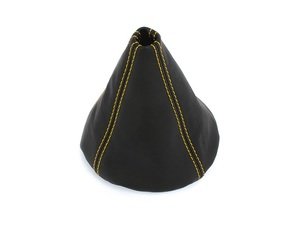ES#3177991 - 5234-1H-505 - BFI Manual Leather Shift Boot - Yellow Stitching - Compliment your BFI shift knob with a custom shift boot made from the finest materials available - Black Forest Industries - Volkswagen