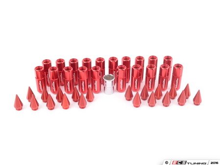 ES#3176129 - 20PC60REDSPKLKM - Locking Spiked Lug Nuts - Red  - Set of 20 Red Sickspeed Lug Nuts and spikes. - Sickspeed - Audi BMW Volkswagen