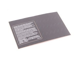 ES#3029443 - 71228662868 - LABEL, ALUMINUM SCRE - Genuine BMW - BMW
