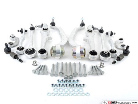 ES#2795511 - 4D0407505HKT - Complete Front Control Arm Kit - Includes all front control arms and hardware - plus tie rod ends and sway bar end links! - Vaico - Audi Volkswagen