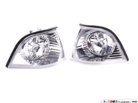 ES#2808245 - 4441514PXAE - Robot eye style crystal chrome corner indicator set - (NO LONGER AVAILABLE) - Add unique styling to your E36 and ditch those ambers with these robot style corner markers - Depo - 