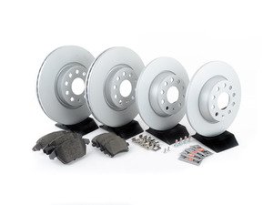ES#3173601 - 1k0615301aaecKT - Economy Ceramic Front & Rear Brake Service Kit (312x25 / 282x12) - Coated Meyle Rotors and ECS DD23 Ceramic Brake pads - Only the essentials to perform a brake service. - Assembled By ECS - Volkswagen